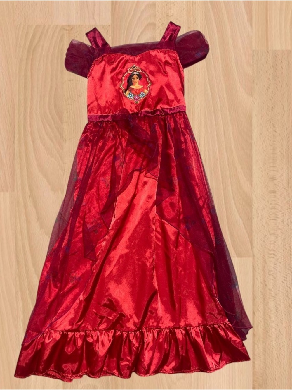 Red Princess Girls' Disney Dress with the Character Princess Elena